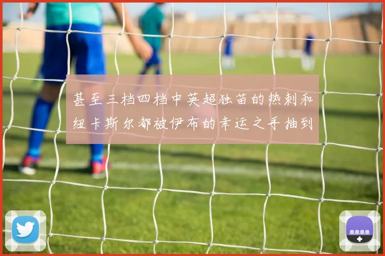 甚至三档四档中英超独苗的热刺和纽卡斯尔都被伊布的幸运之手抽到了